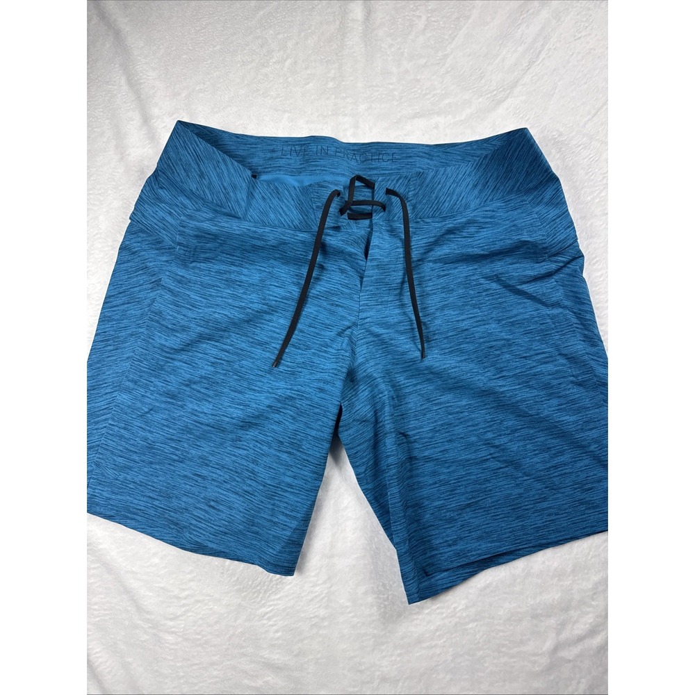 Lululemon Men Current State Board Short 9" Size 36 Blue Unlined Swim Drawstring